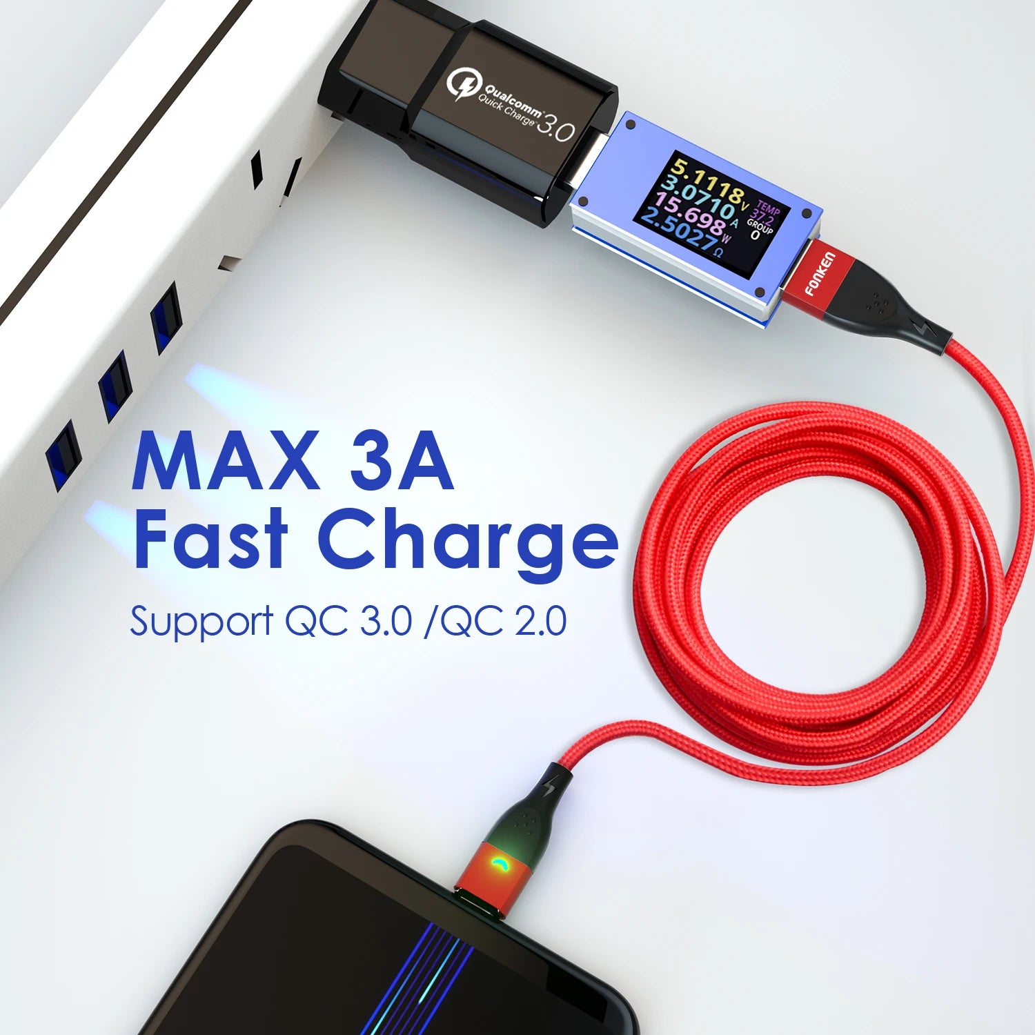 FONKEN Magnetic Adaptable Charging Cable