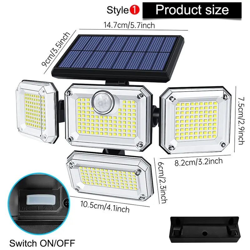 122/333LED Outdoor Solar Lamp