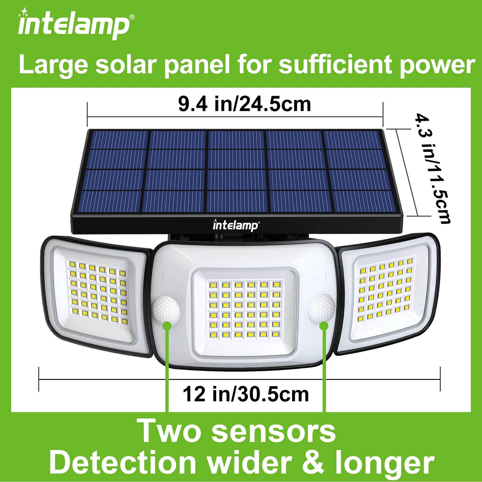 INTELAMP Solar Lamp With Motion Sensor