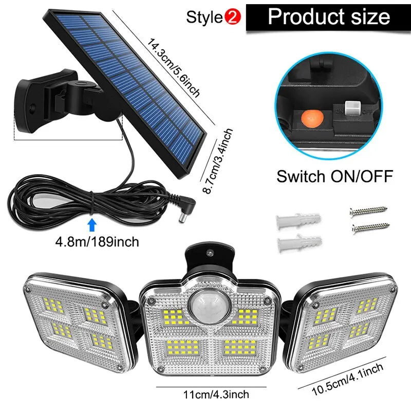 122/333LED Outdoor Solar Lamp