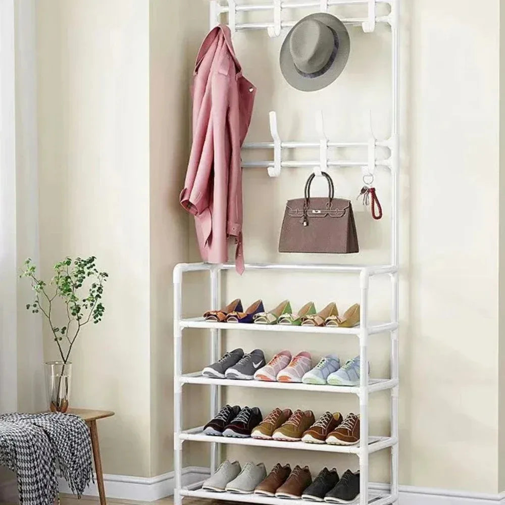 Clothes Hanger & Multi-Layer Shoe Rack