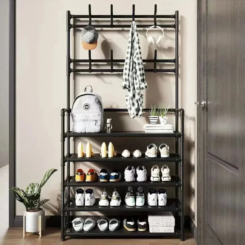 Clothes Hanger & Multi-Layer Shoe Rack