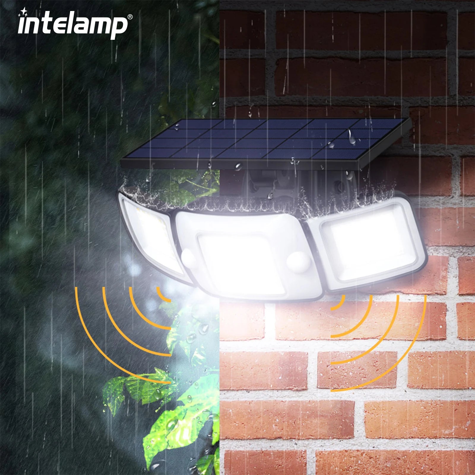 INTELAMP Solar Lamp With Motion Sensor